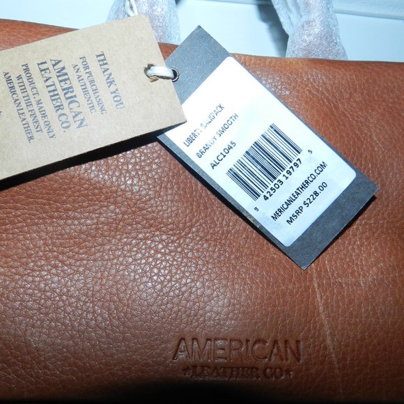 AMERICAN LEATHER CO. CO 💯% GENUINE LEATHER BACKPACK🎒BAG PURSE🆕SHIPS FAST⚡🚚 - Picture 12 of 14